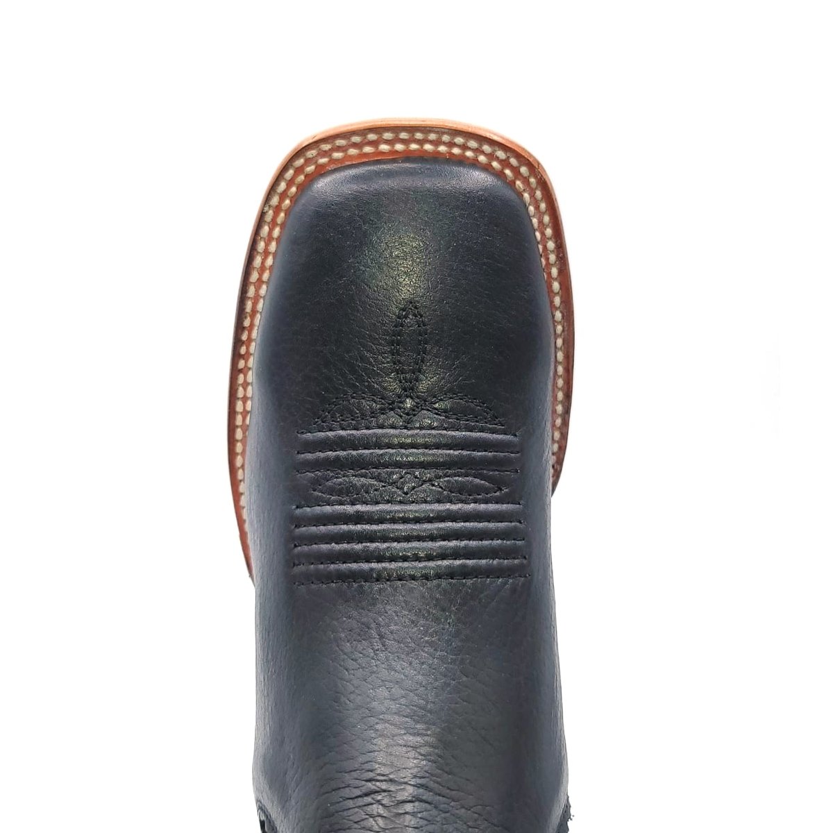 El Besserro Women's Square Toe Leather Ankle Boots Black - 5