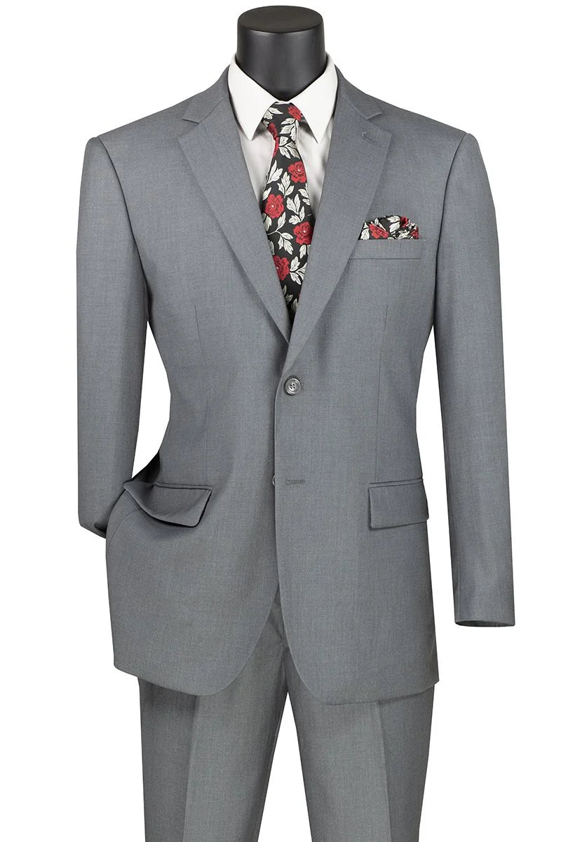 Professional Look Vinci Men's Wool Feel Business Suit Professional Look for Executives - 38 Short Jacket+32 Waist Adjustable 28to34)(Height: 5 4 to5 7 )(Neck 15-16.5)S-M)
