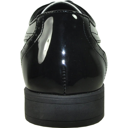 Bravo Mens 1920's Gangster Wingtip Dress Shoe in Black and White