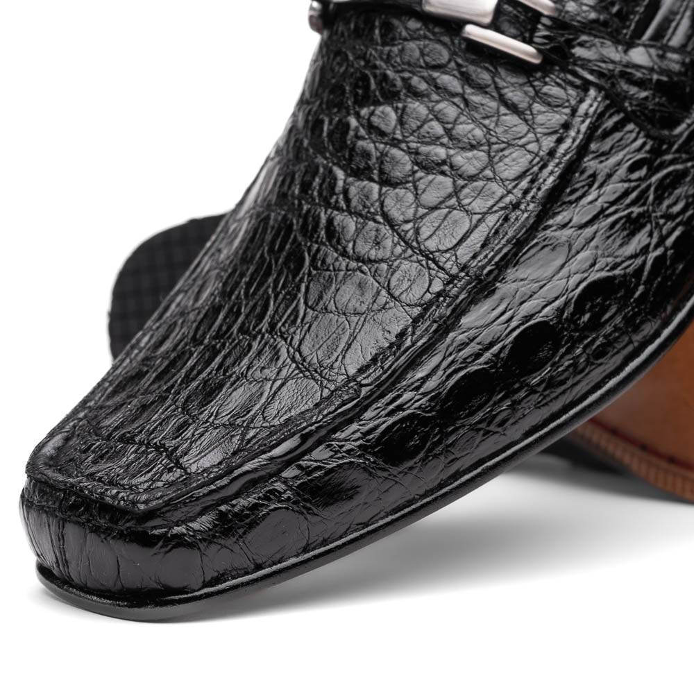 Marco Di Milano Fabro Black Caiman Bit Loafers - 8