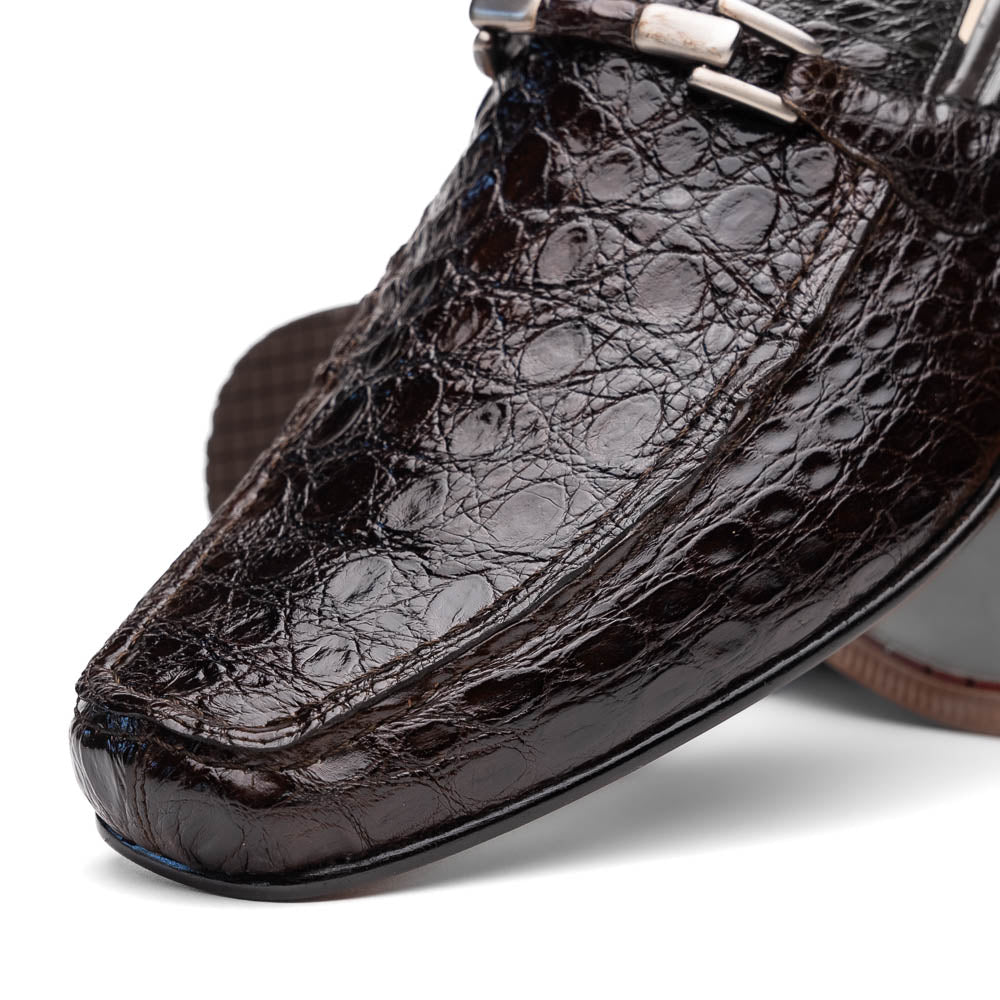 Marco Di Milano Fabro Brown Caiman Bit Loafers - 8
