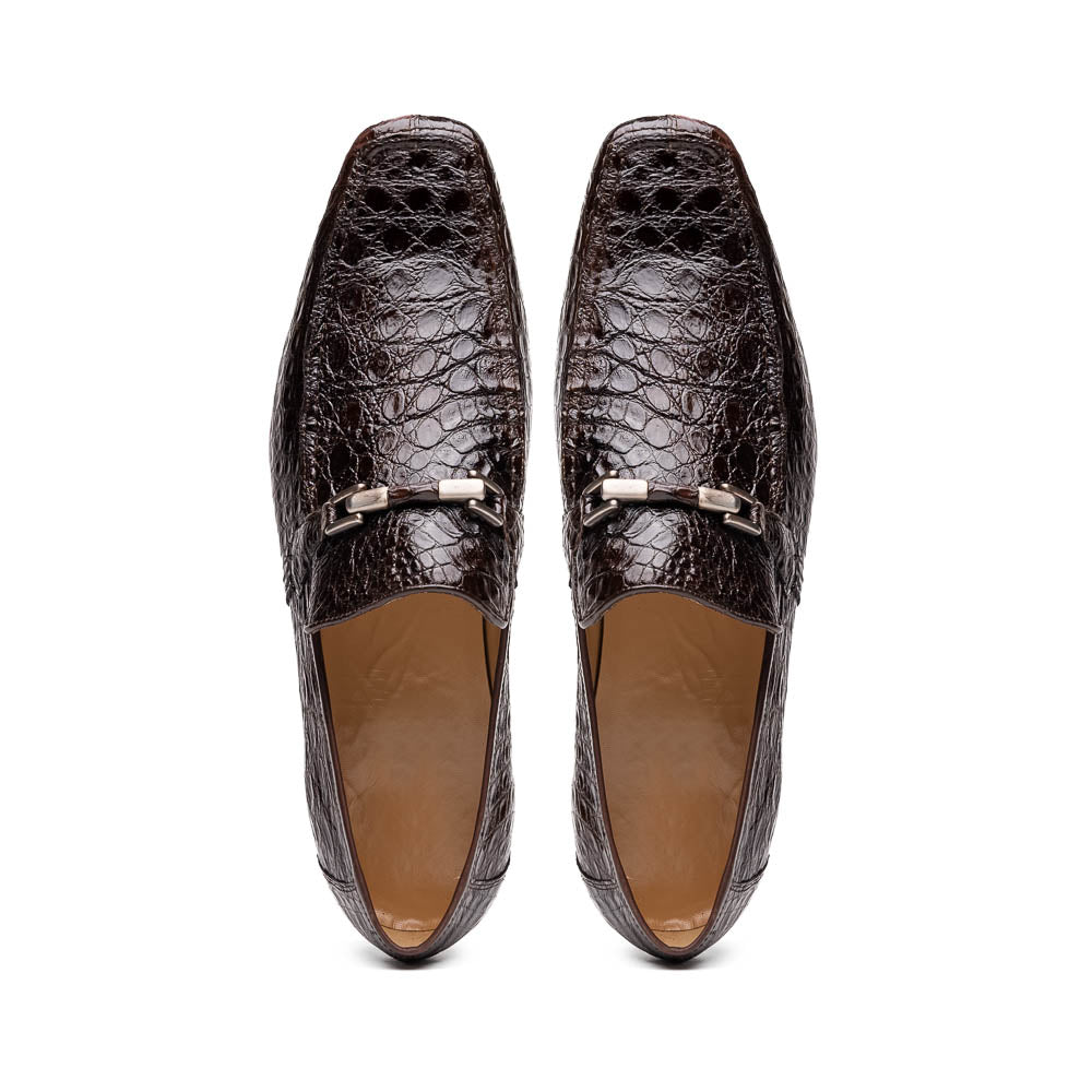 Marco Di Milano Fabro Brown Caiman Bit Loafers - 8