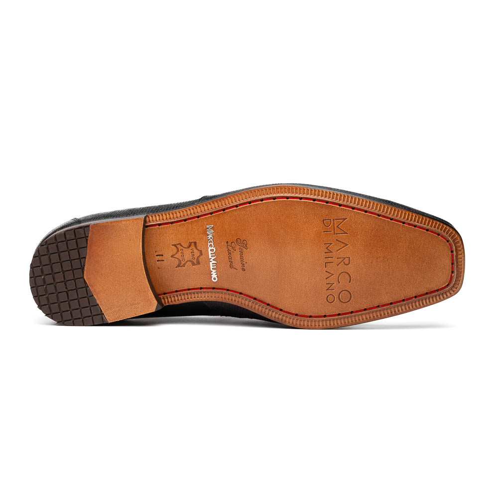 Marco Di Milano Fabro Black Lizard Bit Loafers - 8