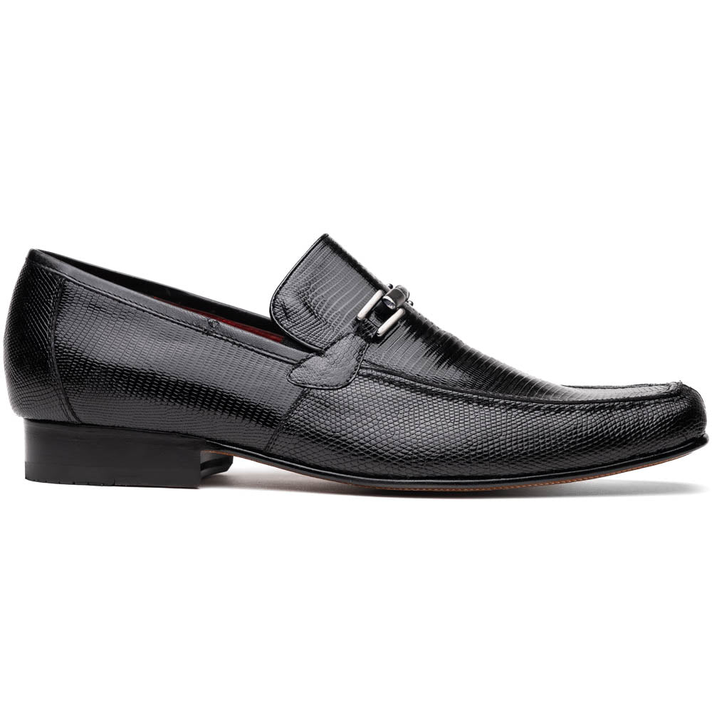 Marco Di Milano Fabro Black Lizard Bit Loafers - 8