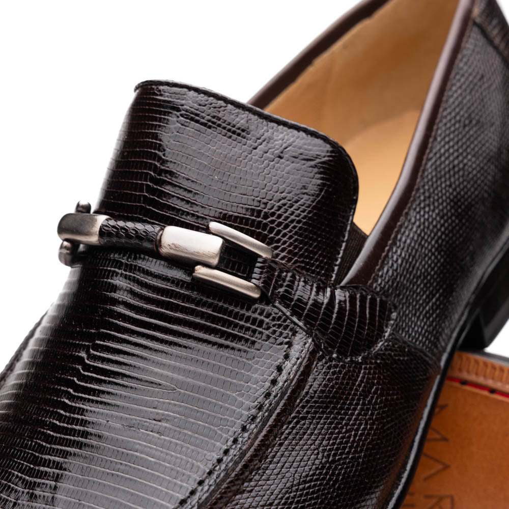 Marco Di Milano Fabro Brown Lizard Bit Loafers - 8