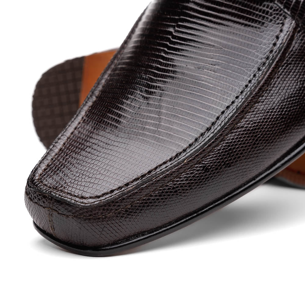 Marco Di Milano Fabro Brown Lizard Bit Loafers - 8