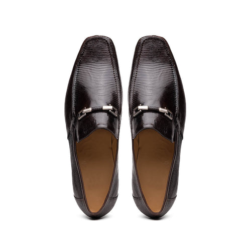 Marco Di Milano Fabro-Liz Brown lizard bit loafer