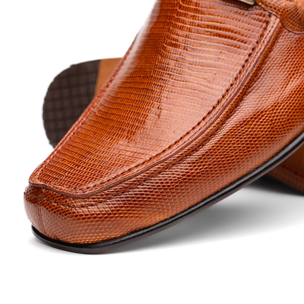 Marco Di Milano Fabro Cognac Lizard Bit Loafers - 8