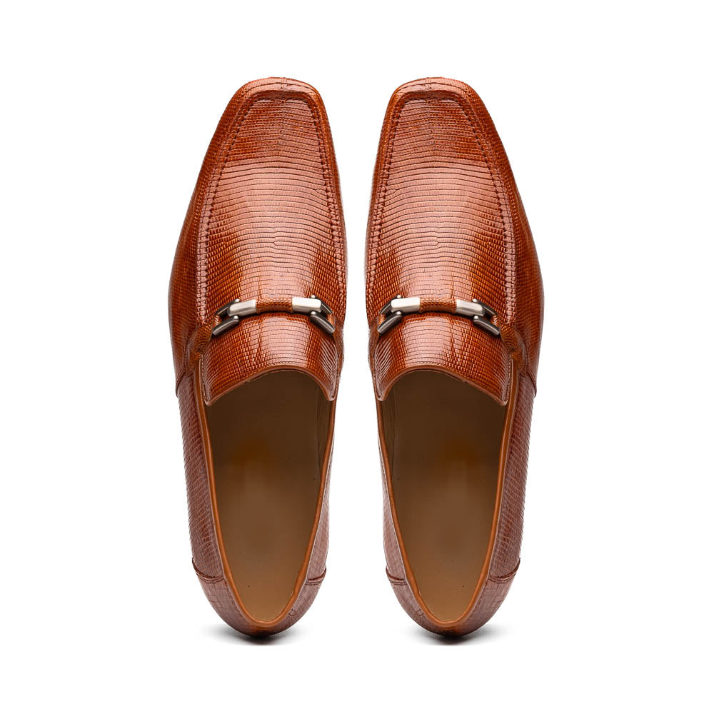 Marco Di Milano Fabro Cognac Lizard Bit Loafers - 8