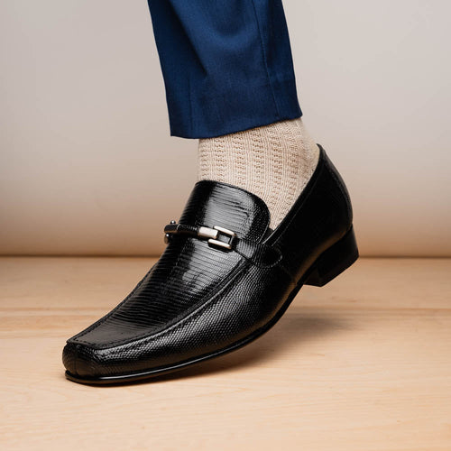 Marco_Di_Milano Fabro-Liz Black Leather Luxury Shoe