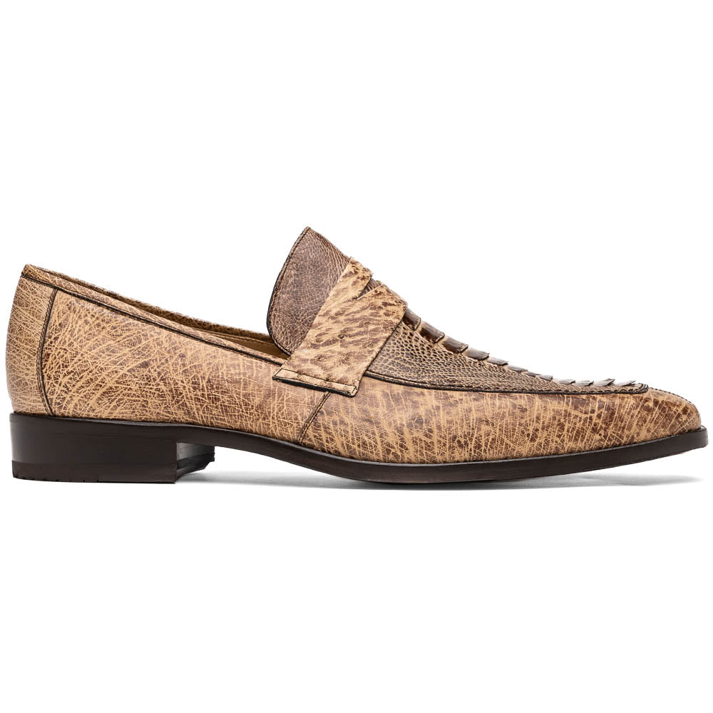 Marco Di Milano Fangio Rust Orix Ostrich Penny Loafer - 8