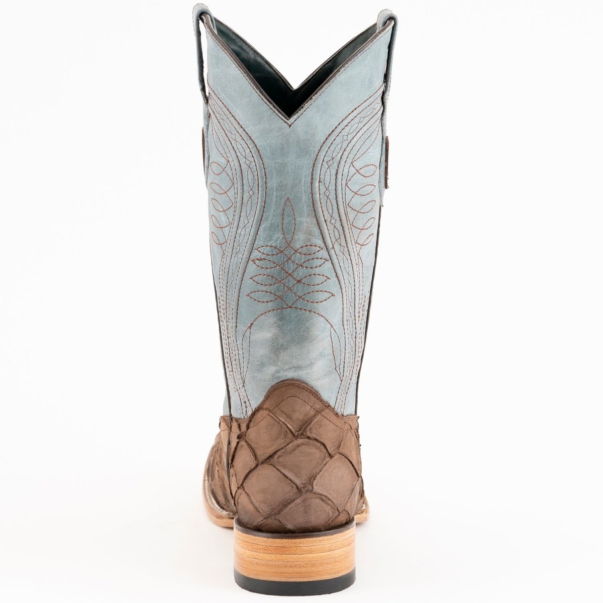 Ferrini Bronco Men's Print Pirarucu Fish Boots Handcrafted Brown 4339310 - 8D