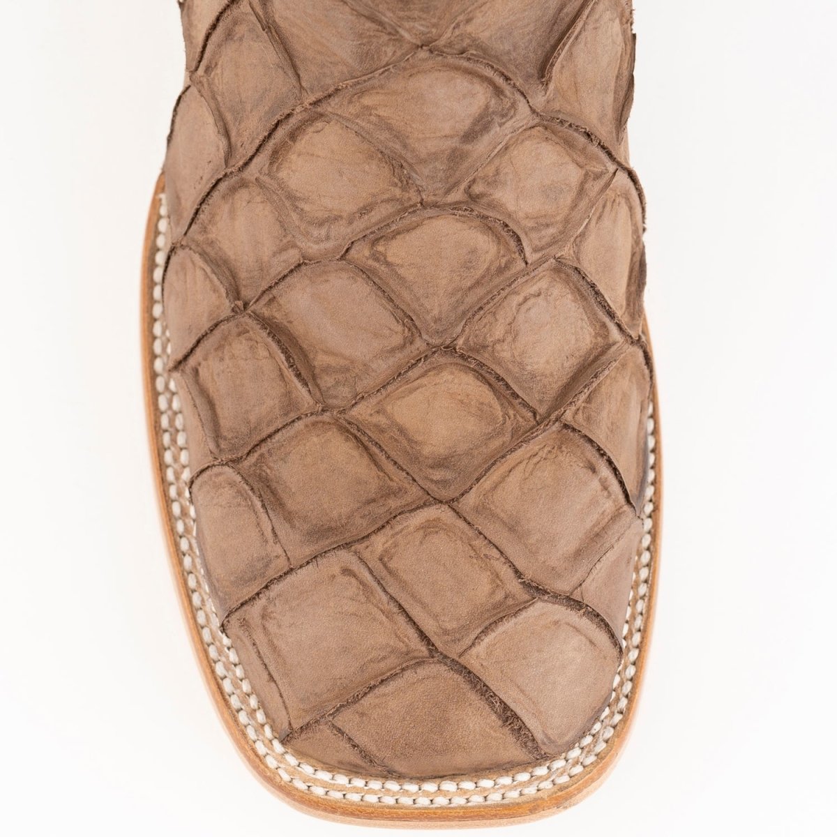 Ferrini Bronco Men's Print Pirarucu Fish Boots Handcrafted Brown 4339310 - 8D