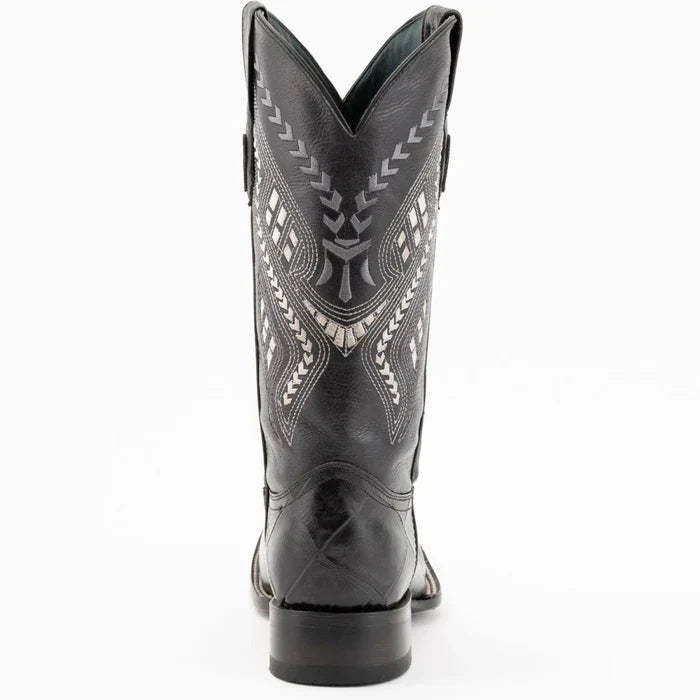 Ferrini Jesse Men's Print Alligator Boots Handcrafted Black - 8D