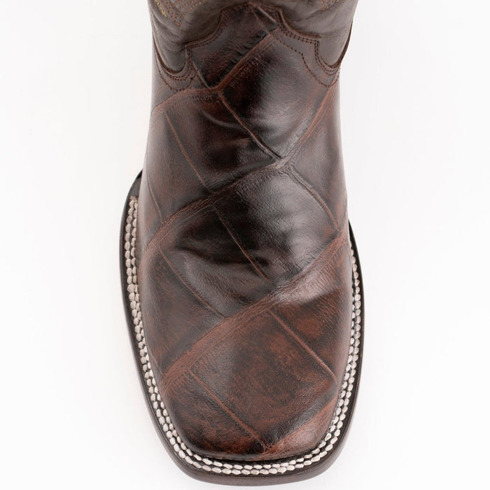Ferrini Jesse Men's Print Alligator Boots Handcrafted Chocolate - 6
