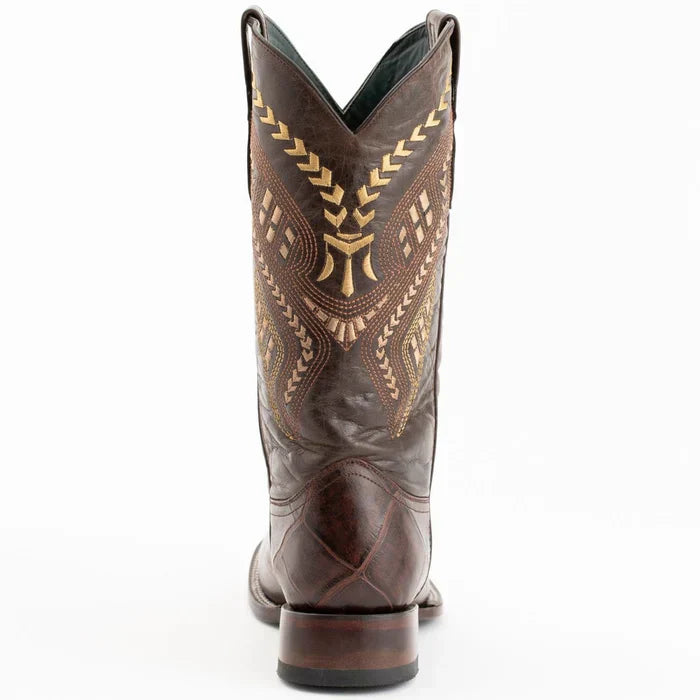 Ferrini Jesse Men's Print Alligator Boots Handcrafted Chocolate 4359309 - chocolate