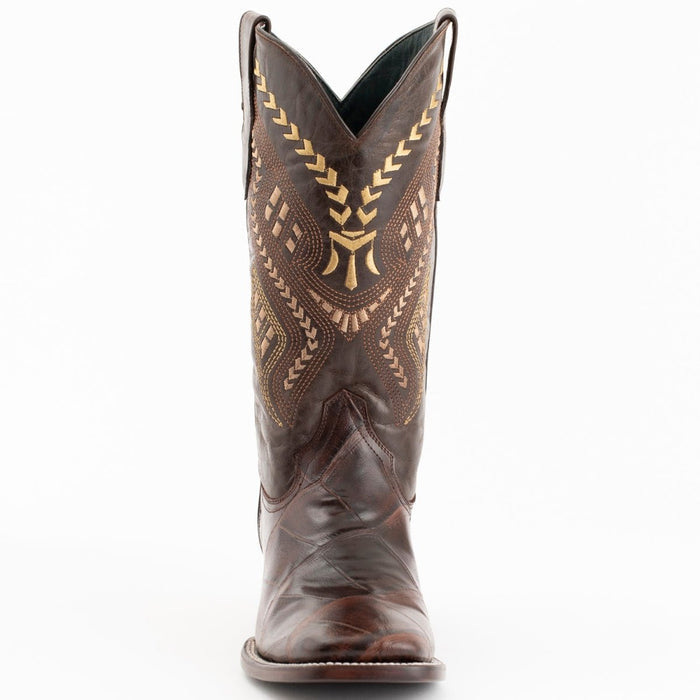 Ferrini Jesse Men's Print Alligator Boots Handcrafted Chocolate - 6