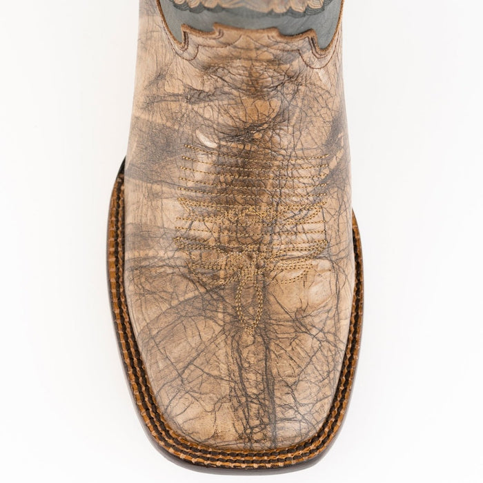 Ferrini Men's Hunter Square Toe Boots Handcrafted - Oak - 6