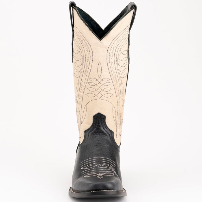 Ferrini Men's Blaze Leather Narrow Square Toe Boots Handcrafted - Black - 6