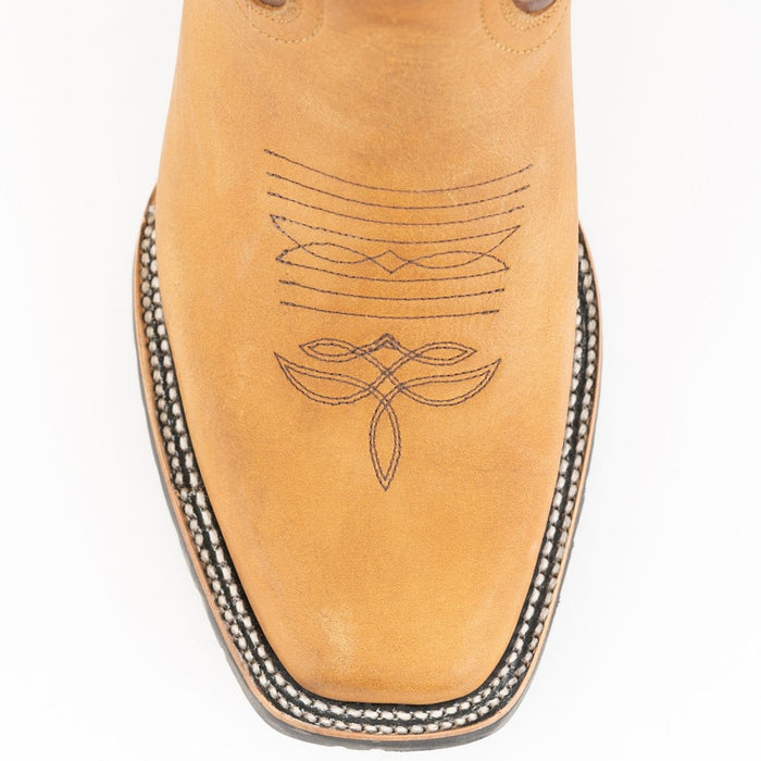 Ferrini Men's Kingston Rubber Sole Square Toe Boots Handcrafted - Tan - 6