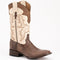 Ferrini Men's Nash Ostrich Leg Boots Handcrafted - Brown