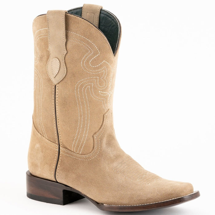 Ferrini Men's Roughrider Narrow Square Toe Boots Handcrafted - Taupe - 6