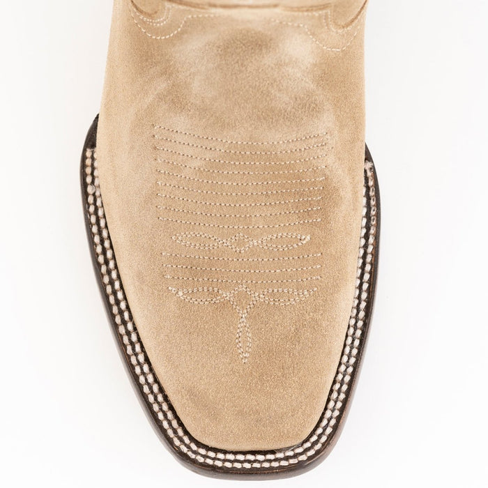 Ferrini Men's Roughrider Narrow Square Toe Boots Handcrafted - Taupe - 6