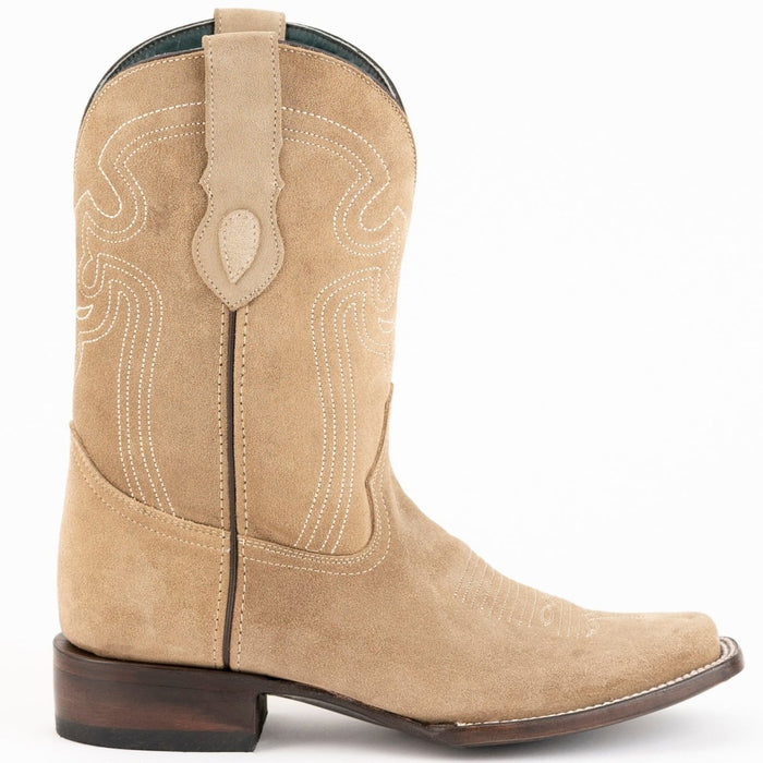 Ferrini Men's Roughrider Narrow Square Toe Boots Handcrafted - Taupe - 6