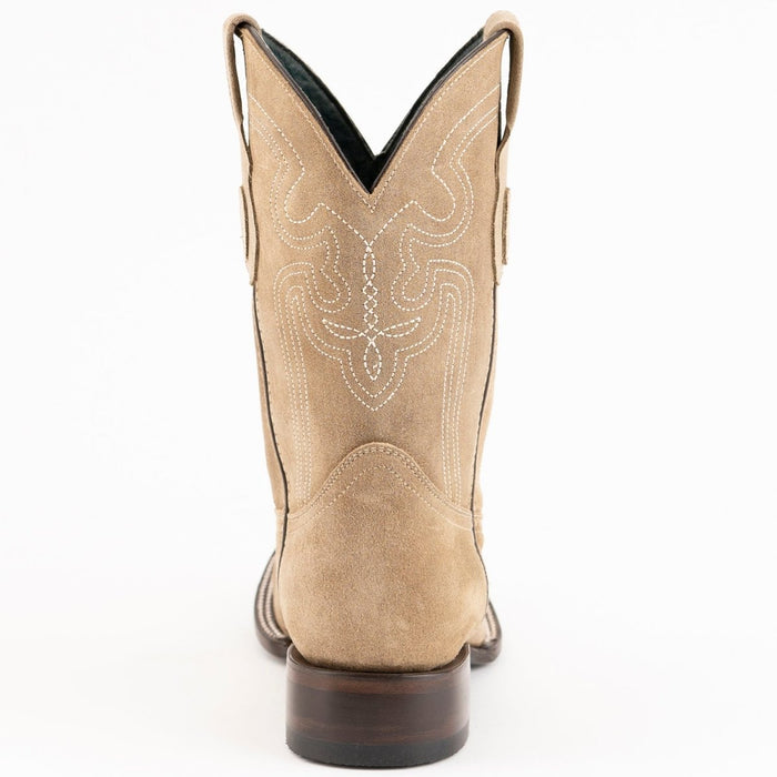 Ferrini Men's Roughrider Square Toe Boots Handcrafted - Taupe - 6