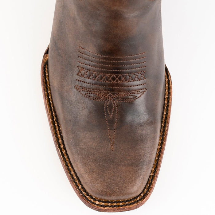 Ferrini Men's Santa Fe Leather Boots Handcrafted - Chocolate - 6