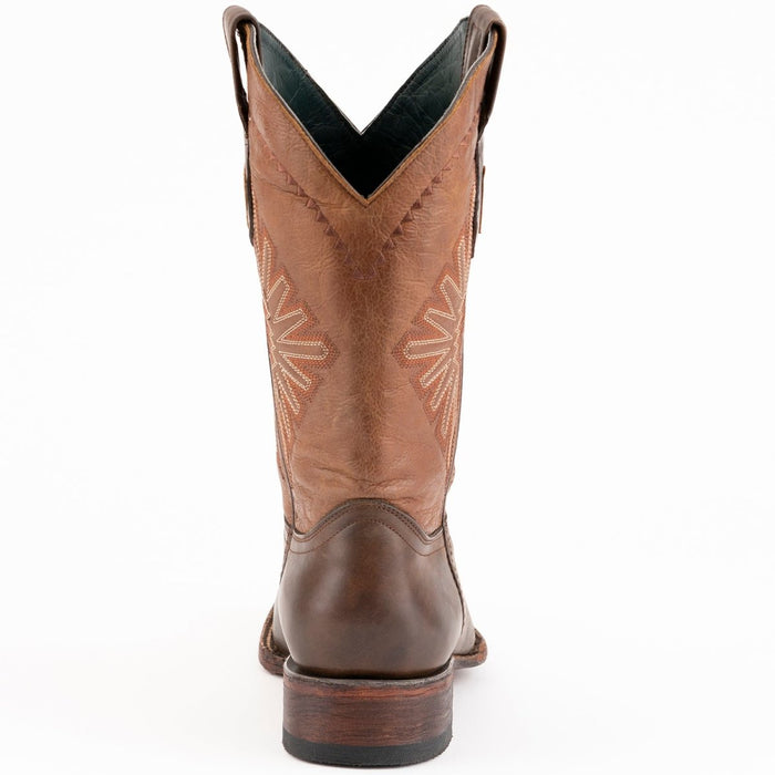 Ferrini Men's Santa Fe Leather Boots Handcrafted - Chocolate - 6
