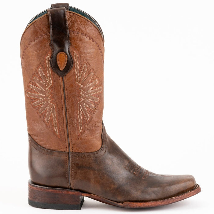 Ferrini Men's Santa Fe Leather Boots Handcrafted - Chocolate - 6