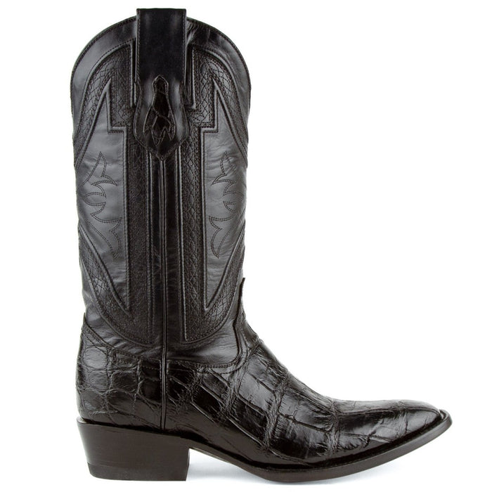 Ferrini Jesse Men's Print Alligator Boots Handcrafted Black - 6