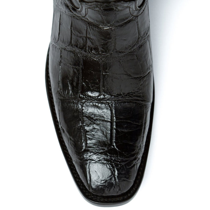 Ferrini Jesse Men's Print Alligator Boots Handcrafted Black - 6