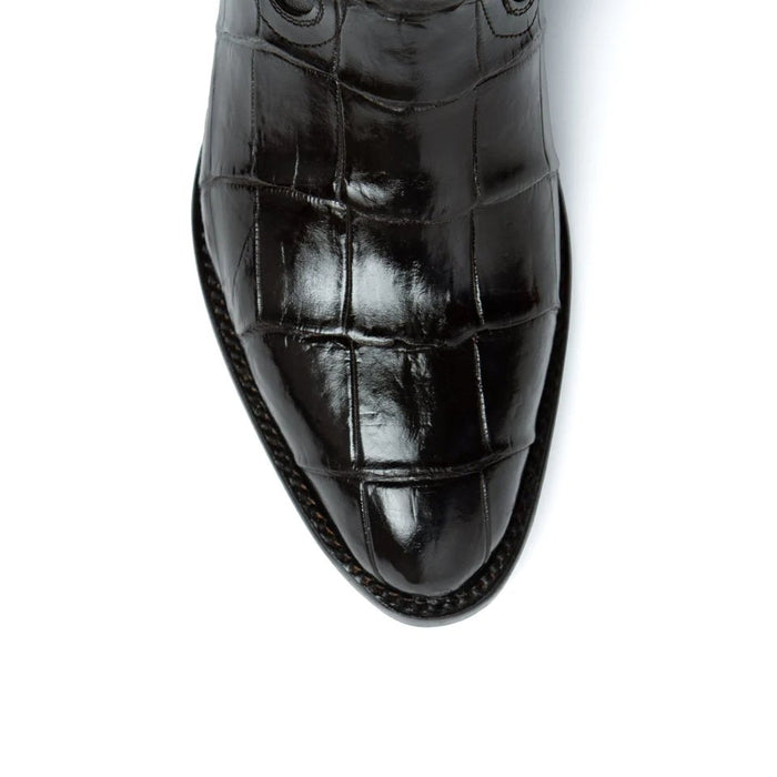 Ferrini Men's Stallion Alligator Belly Boots Round Toe Black - 6