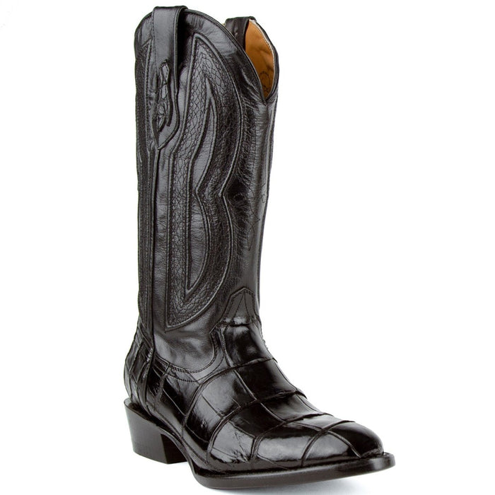 Ferrini Men's Stallion Alligator Belly Boots Round Toe Black - 6