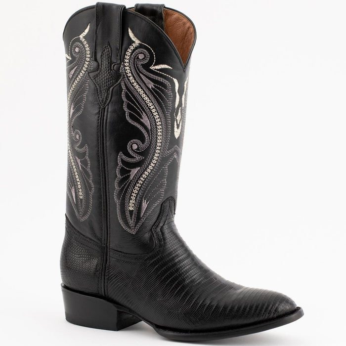 Ferrini Men's Taylor Lizard Round Toe Handcrafted - Chocolate - 6