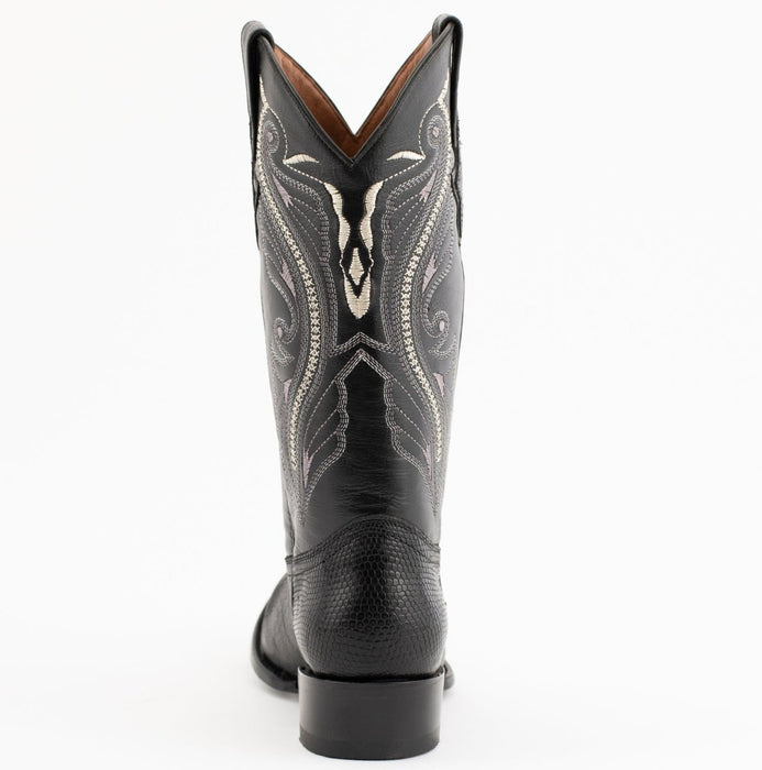 Ferrini Men's Taylor Lizard Round Toe Handcrafted - Chocolate - 6