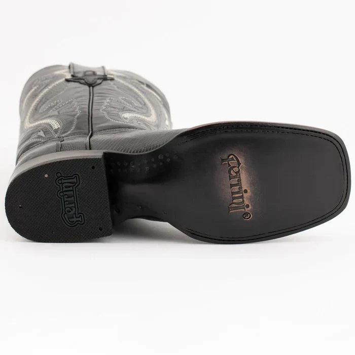 Ferrini Men's Taylor Lizard Square Toe Handcrafted - Black 1119304 - 8D