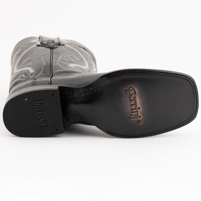Ferrini Men's Taylor Lizard Square Toe Handcrafted - Black - 6