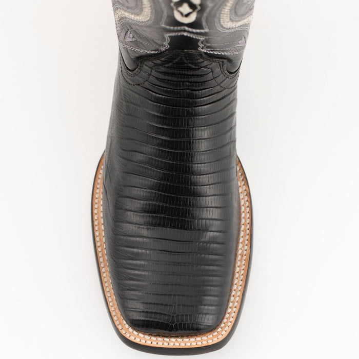 Ferrini Men's Taylor Lizard Square Toe Handcrafted - Black - 6