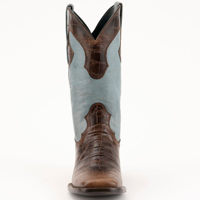 Ferrini Women's Colt Full Quill Ostrich Square Toe Boots Handcrafted - Black - 6