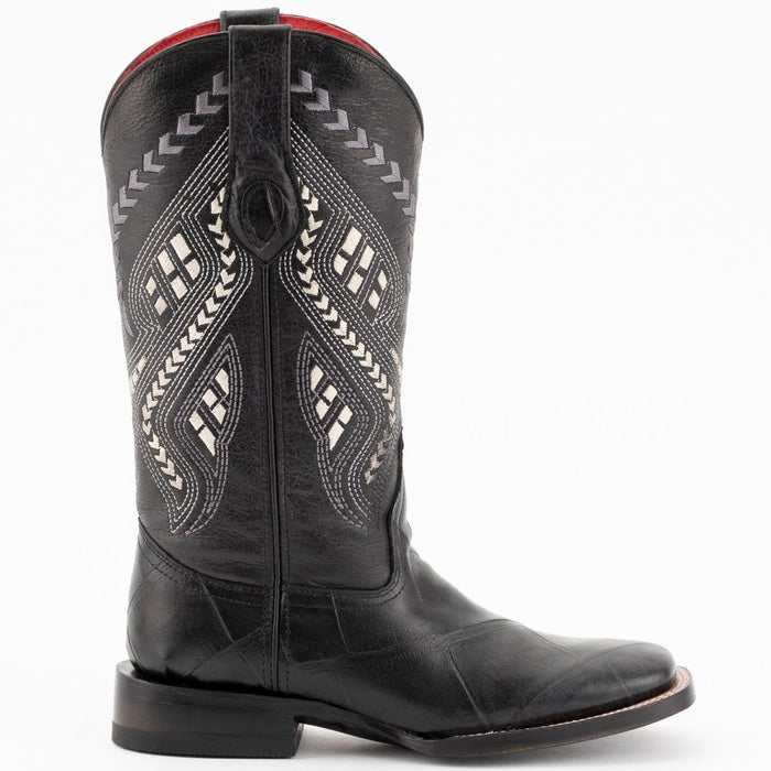 Ferrini Women's Stampede Square Toe Boots Crocodile Print - Black - 6