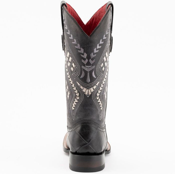 Ferrini Women's Stampede Square Toe Boots Crocodile Print - Black - 6