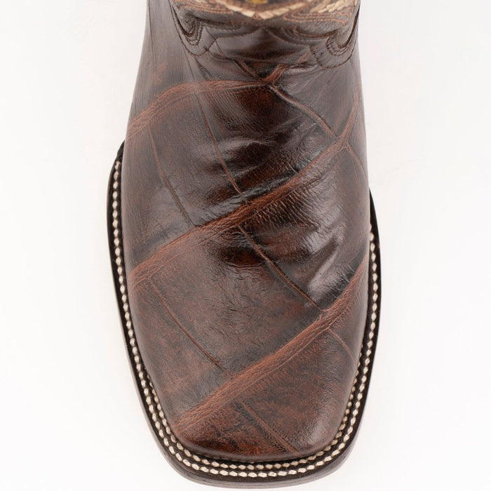 Ferrini Women's Jesse Square Toe Boots Alligator Print - Chocolate - 6