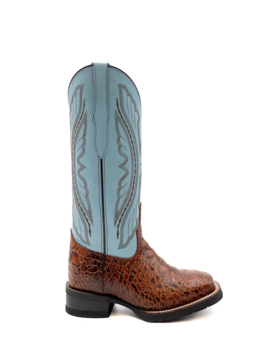 Ferrini Women's Kai Square Toe Boots Turtle Print - Light Brown - 6