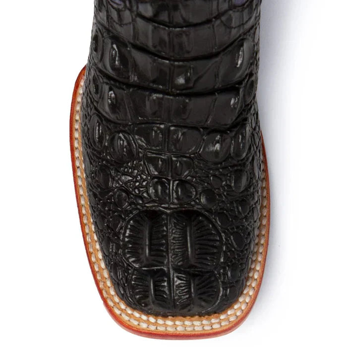 Ferrini Women's Rancher Square Toe Boots Crocodile Print - Black/Purple 9049304 - 6B