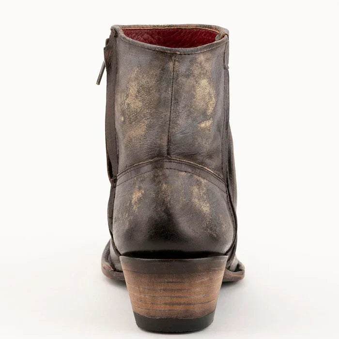 Ferrini Women's Stacey Round Toe Ankle Boots Handcrafted - Chocolate 6101152 - 6B