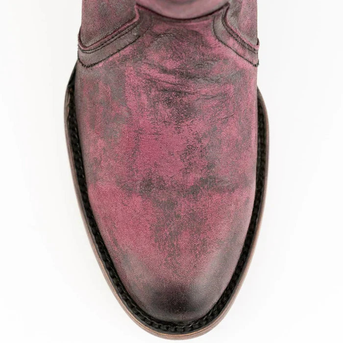 Ferrini Women's Stacey Round Toe Ankle Boots Handcrafted - Purple 6101148 - 6B