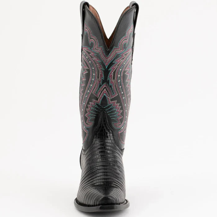 Ferrini Women's Taylor Snip Toe Genuine Lizard Boots - Black 8116104 - 6